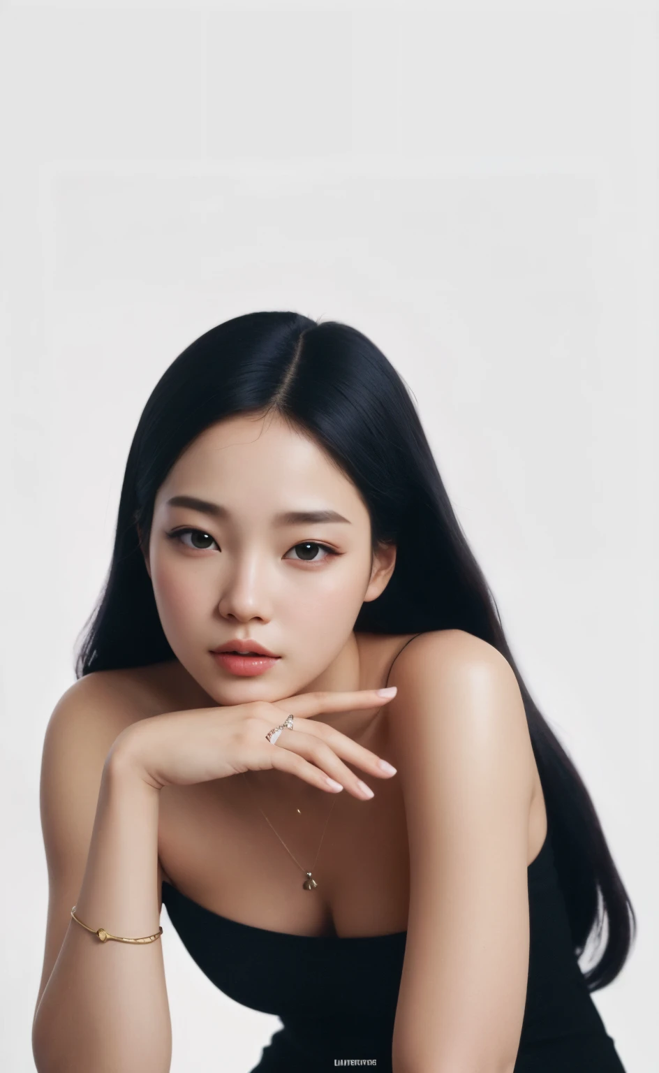 um close up de uma mulher com um vestido preto posando para uma foto, jennie blackpink, Gongbi, Retrato de Jossi de Blackpink, Lee Ji - Eun, Lee Ji-eun, TaeJune Kim, Heonhwa Choe, Jaeyeon Nam, Artista coreano, Wenfei Ye, Jiyun Chae, Parque Ji-min, Shen Mingchen