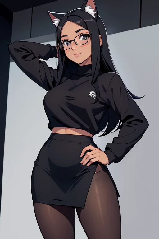 foto de corpo inteiro, todo o corpo , cat ears on the head of a beautiful young woman wearing a short skirt, usando meias preta longas e sueterpreto apertado ,corpo inteiro na foto,floresta a noite varias luzes,belas coxas, coxas lindas belhos olhos escuros detalhados, sueter branco apertado,maio apertado , tight pantyhose, mini saia , ceu limpo a noite com estrelas numa floresta a noite,short curto linda jovem, olhos sedutores feminino.CABELO CURTO PRETO((CABELOS CURTO PRETO))salto alto, em pe, salto alto preto belos sorriso usando salto alto com meias preta longas, sueter branco,belos olhos detalhados,meias pretas longas apertadas, saia curta. salto alto preto, stocking black corpo inteiro a mostra, corpo completo na foto,sexy oculos e cabelo curto
franja nos olhos