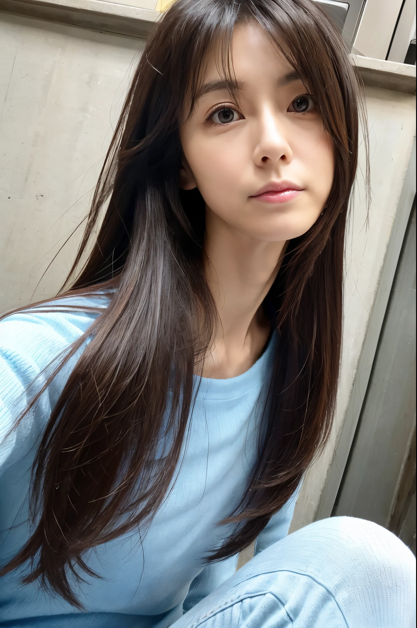 (High reality photograph, high resolusion, detailed face, detailed eyes, various angle) Japanese lady, 40 years old, cute face, skinny figure, very skinny waist, various hair style, alone in a photo