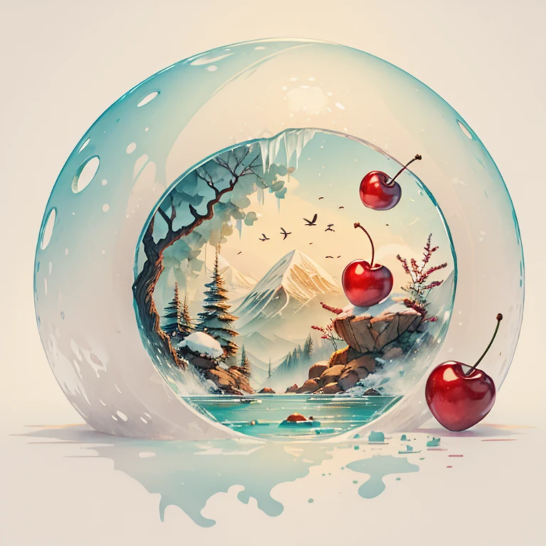 Cherry in the ice hole, scenery