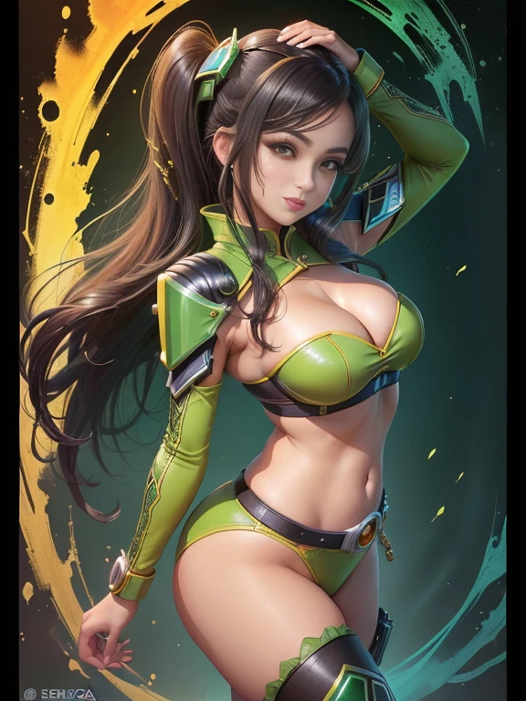 (Foto de corpo inteiro:1.5). (1Laura/mulher/chinesa:1.5), (seios grandes:1.2), (Wearing bikini-type Kamern Rider costume/extremamente apertado no corpo/helmet on the head:1.2), ela esta em uma cidade futurista em pose de batalha chovendo forte de noite:1.3), ela tem (cabelo ruivo:1.0), (olhos verdes:1.0), (esta olhando para o espectador, sorrindo, punho fechado, ela e extremamente exibicionista:1.3), Kamen Rider sexy style, Tokusatsu, anime, framed, symmetry, 16k, best quality, super detail, textured skin, UHD