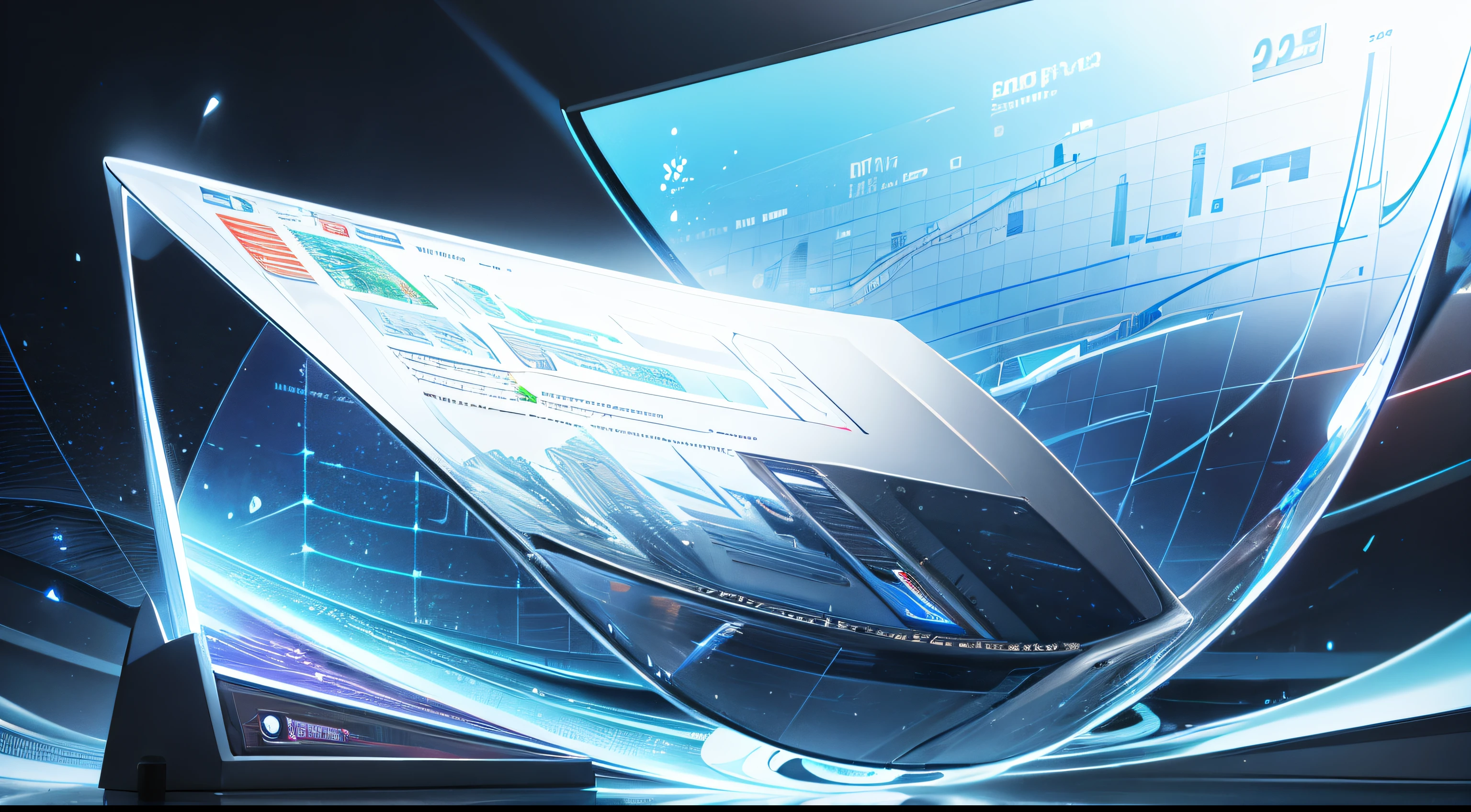 Engaging 3D visualization featuring stunning graphs、glinting