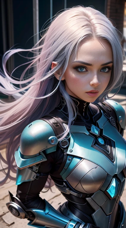 Woman, cabelo azul curto, olhos cianos, Armadura rosa do Autobot, arco, master part, Hiqualidade