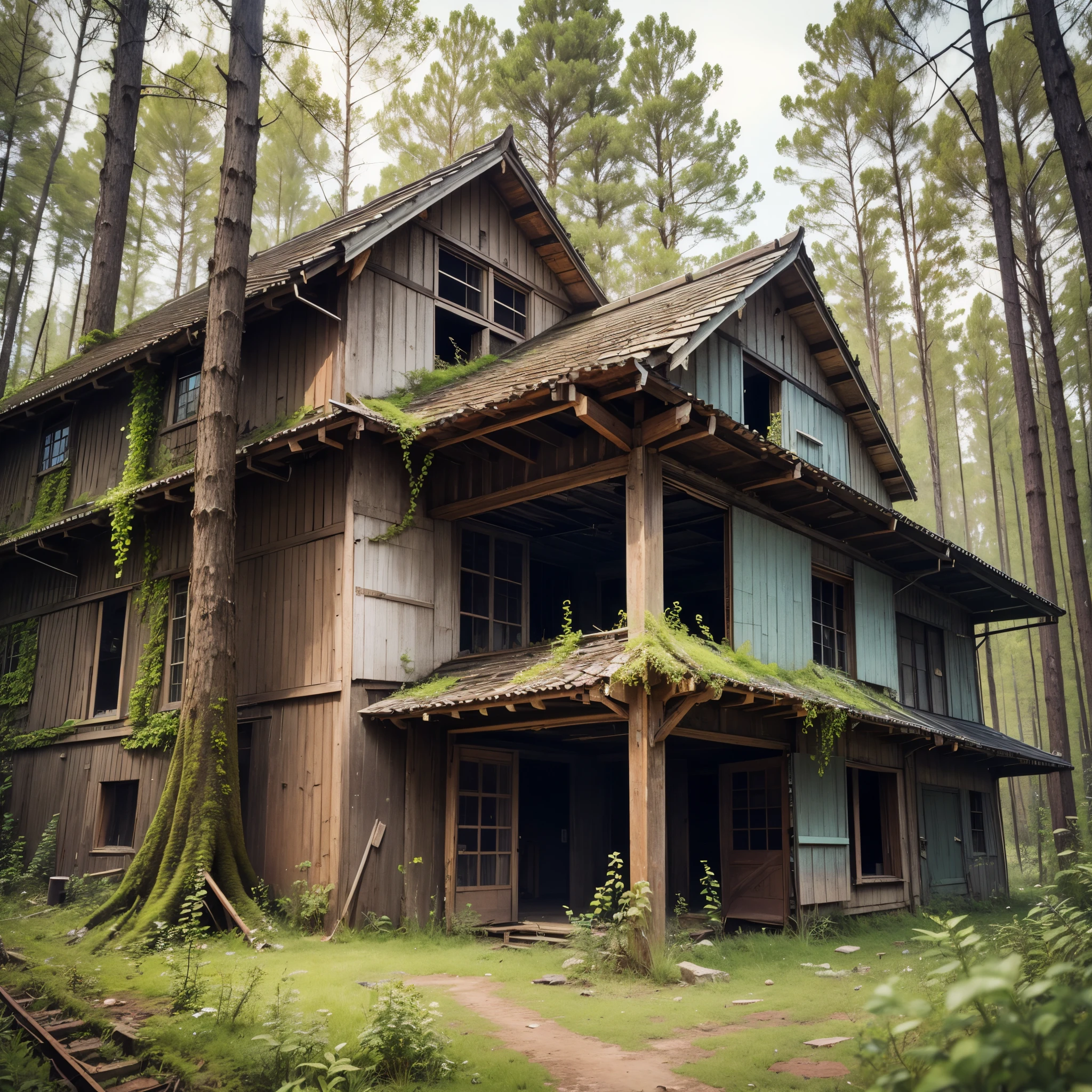 Abandoned building in the forest --auto --s2
