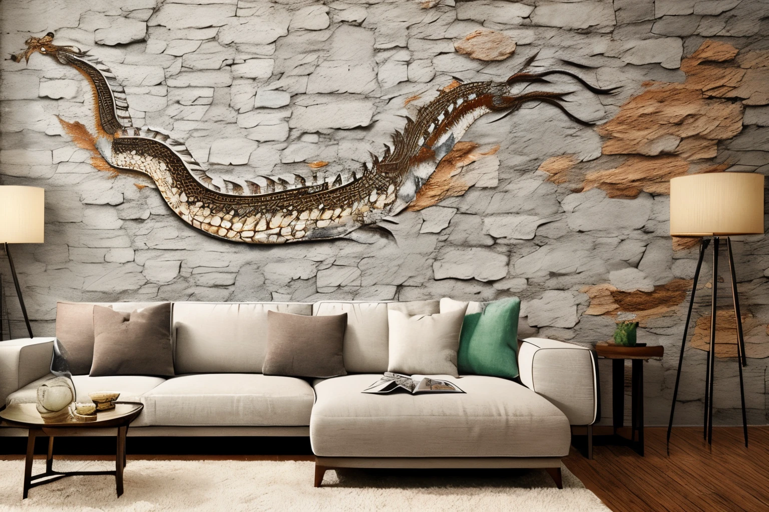 Aged mural of a Chinese long dragon, old fresco, Chinese long dragon, aging effect, crack effect, ancient art, tmasterpiece