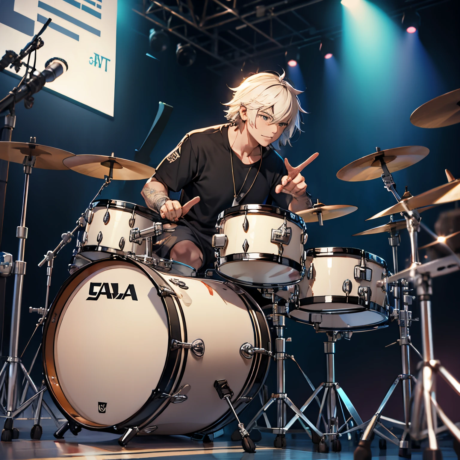 Metal drummer