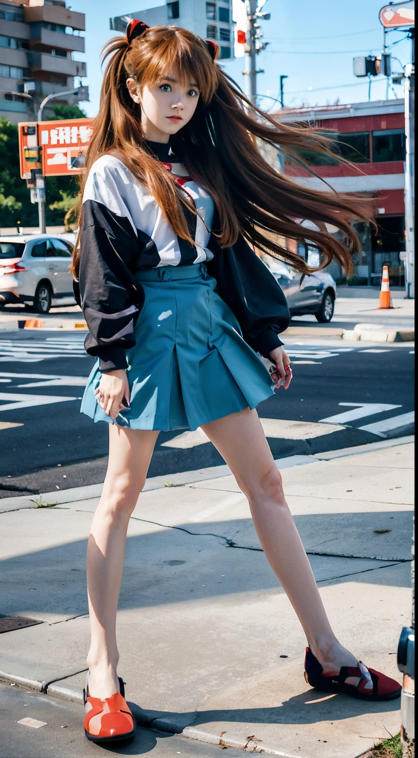 anime girl with long brown hair and blue skirt on skateboard, anime girl with long hair, ilya kuvshinov with long hair, realistic anime 3 d style, anime visual of a cute girl, style anime, made with anime painter studio, anime style. 8k, smooth anime cg art, beautiful anime high school girl, young anime girl, a hyperrealistic schoolgirl
