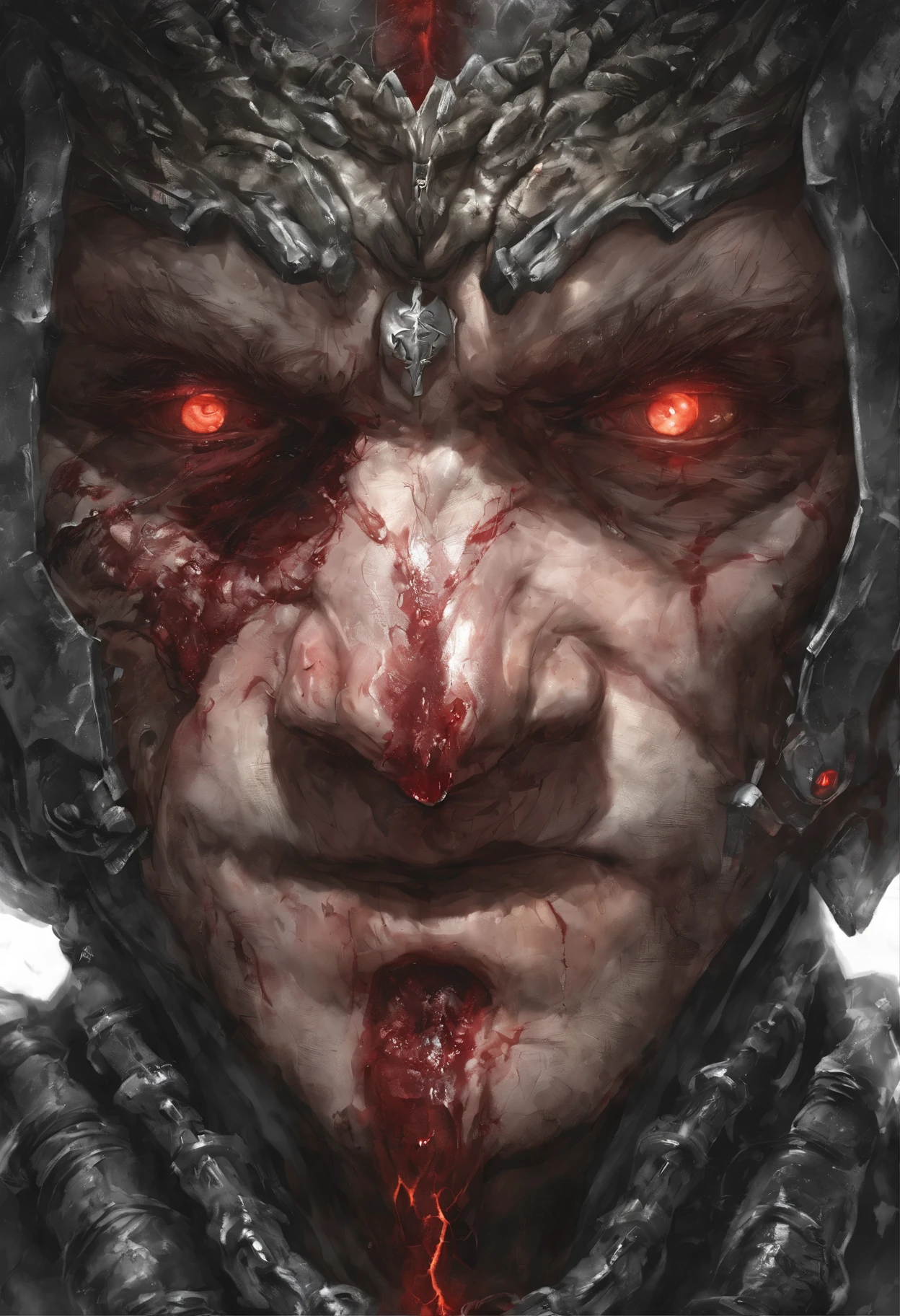 (Messenger from hell:1.4),hell,magma,The whole body wrapped in red flames,(Look up at the perspective:1.4),((Super huge, Thick and sharp giant claw-like scales))),(((The scales are covered with thick barbs)))((Super thick and scary scales)),covered all over the body,((bloodthirsty demon man)),(charging up:1.4),Ugly face,closeup cleavage,Lightning streaked across the sky,(((A thick sea of clouds rolls beneath my feet))),(blood all around),((Blood dripped from between the paws)),(solid:1.4),artworks,ultradetailed,4K分辨率,high high quality,电影灯光,High picture detail,Detailed pubic hair,epic shooting