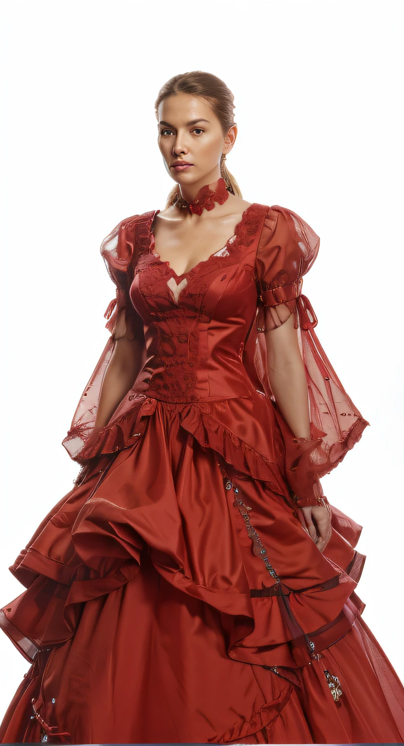 Super realistic red dress, Details, Detailed, photo realism