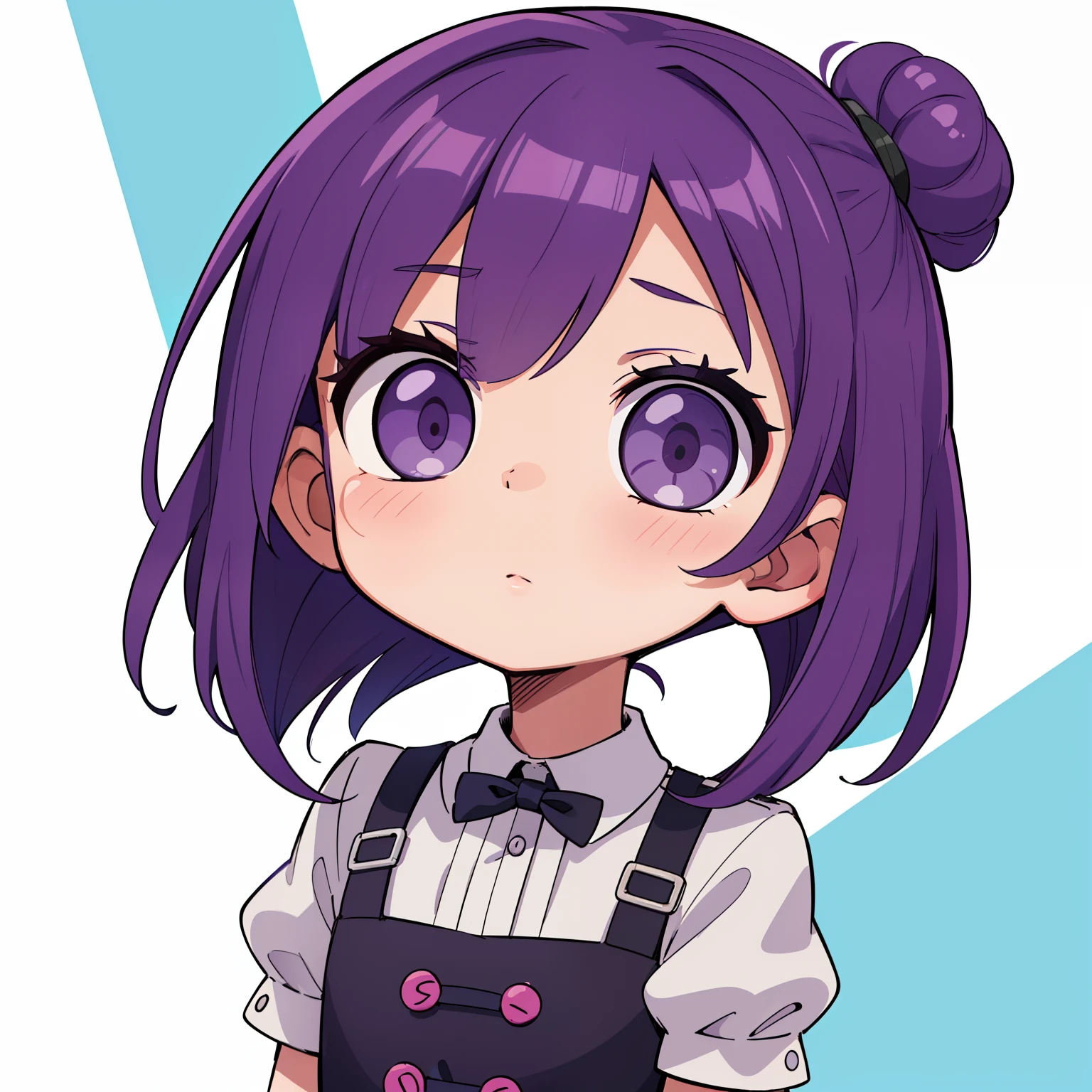 obra-prima, melhor qualidade, 1. garota rindo, cabelo ROXO, purple hair, chibi infantil, Chibi, rindo (garota solo) rosto grande
