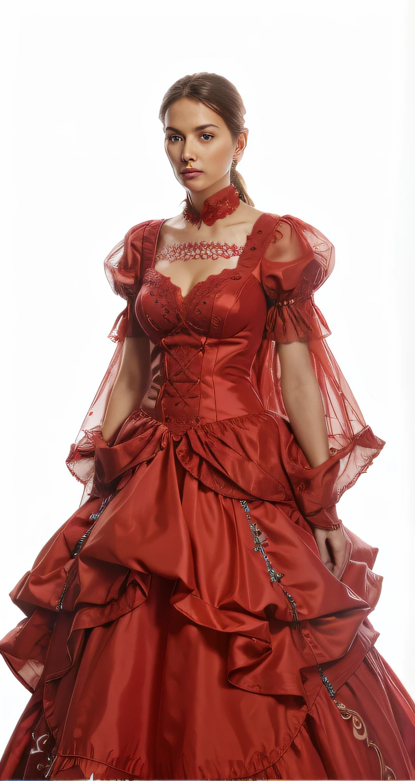 Super realistic red dress, Details, Detailed, photo realism