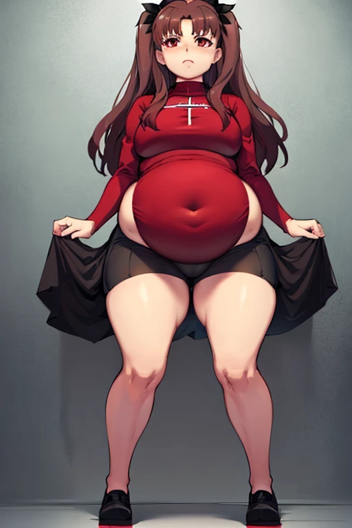 big belly, sitting, pregnant, fat,, fatty, fat, Rin tohsaka,fat, large belly, standing, fat belly, very fat, large stomach, chubby,very fat, safe for work, obese, giant belly, fat, huge, heavy, very fat, safe for work, fat, lstanding, grabbing belly, very fat,chubby, full body pose, standing up
