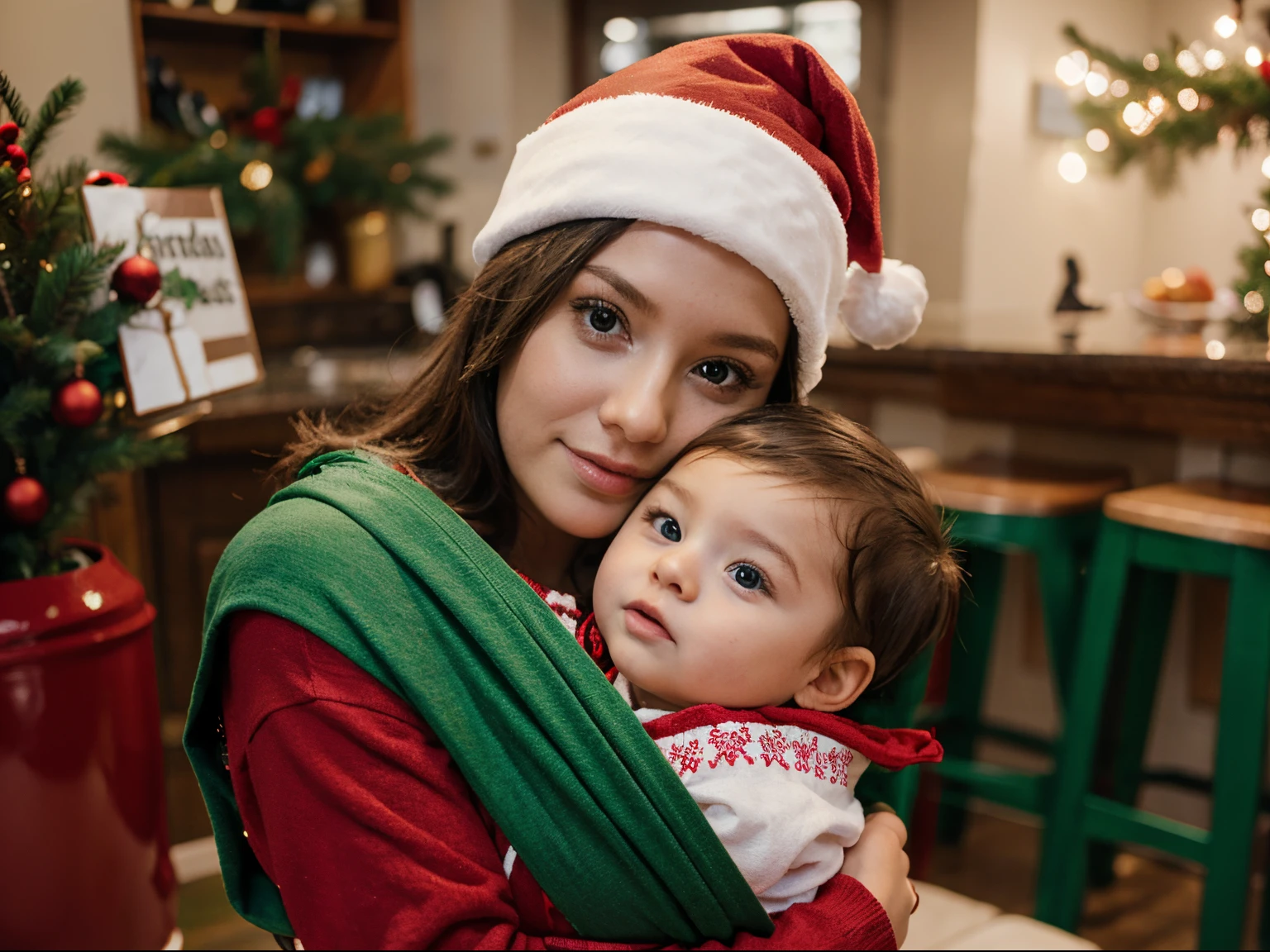 wearing Christmas clothes