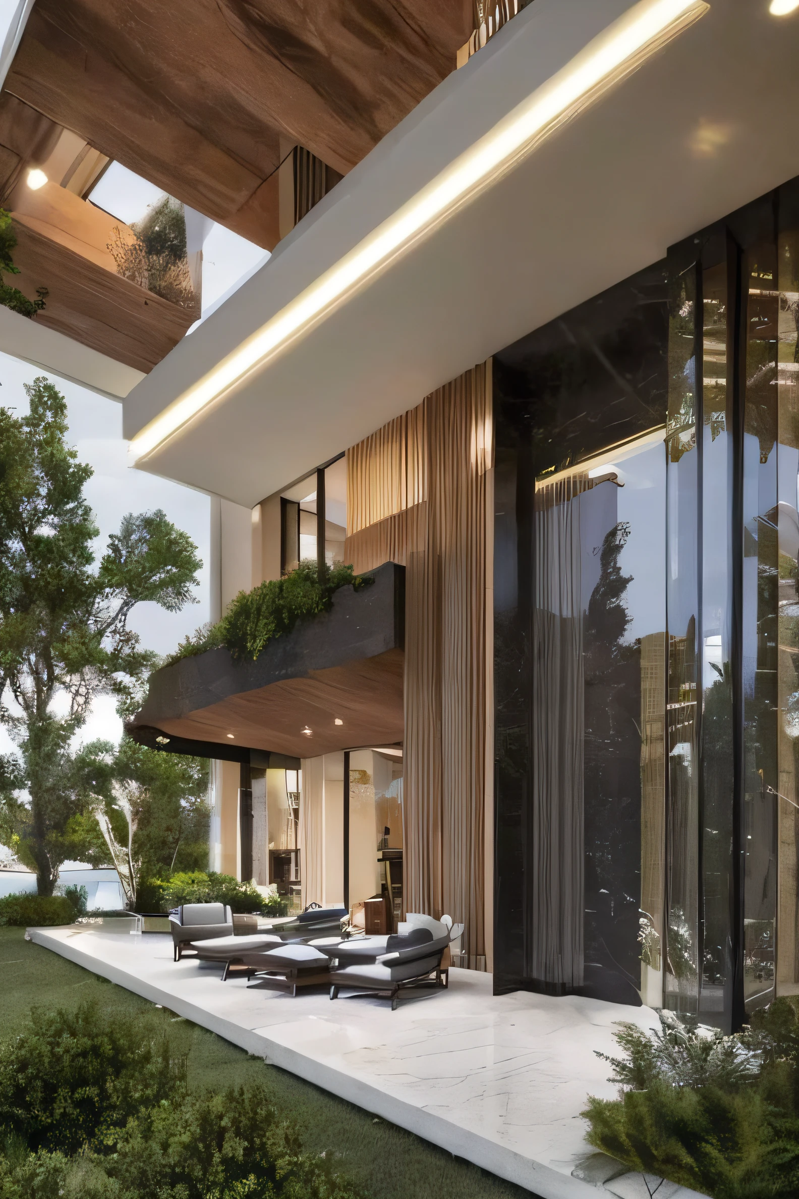 uma casa de design moderno e elegante, predominantemente preta, situada na margem de um lago com uma vista deslumbrante. The home must incorporate elements of luxury and elegance, standing out for its contemporary aesthetic. Certifique-se de capturar a harmonia entre a casa'A cor preta e o ambiente natural circundante, criando uma atmosfera sofisticada e exclusiva. Fine details are key to enhancing the feeling of luxury in this scene.