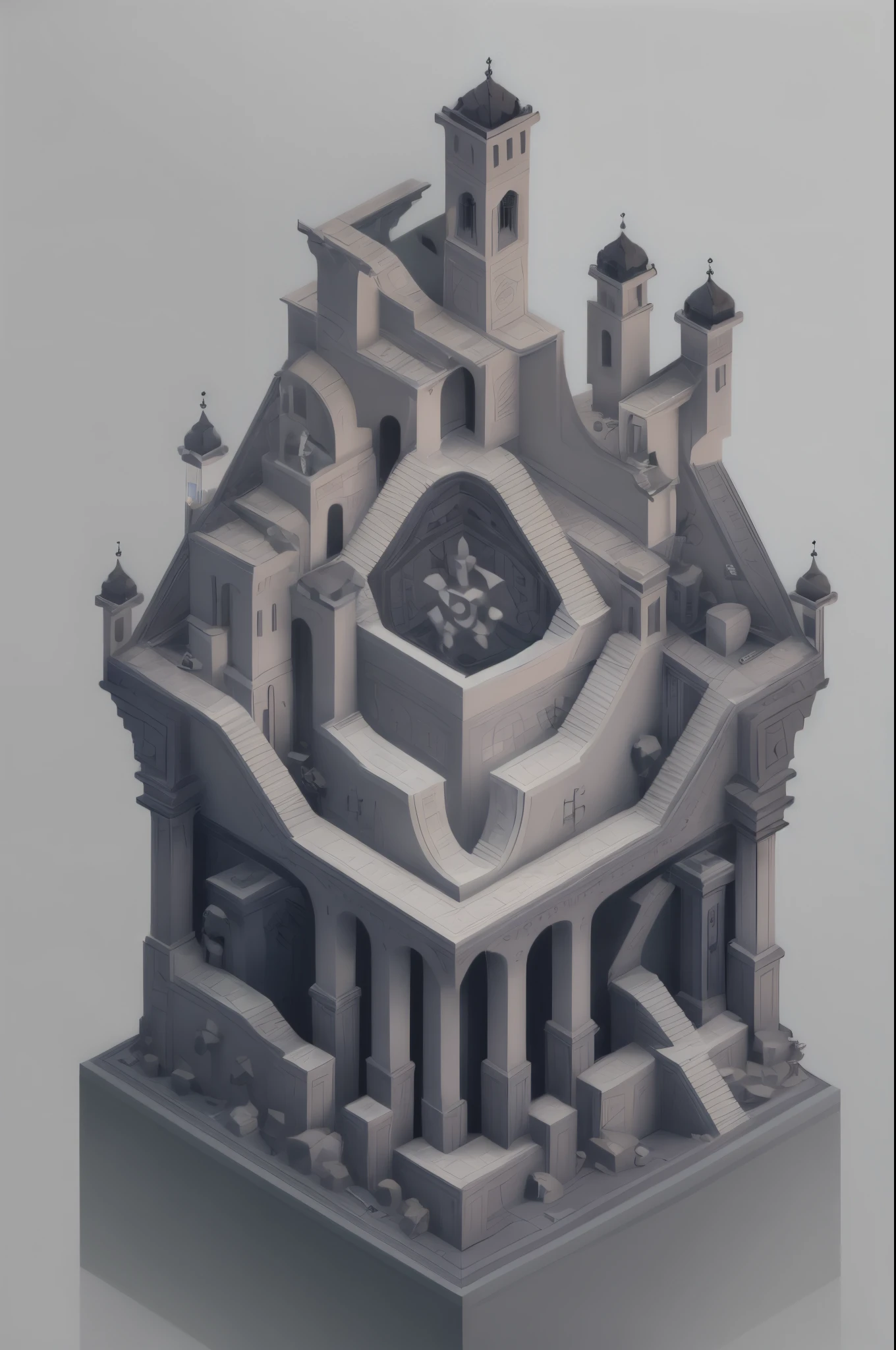 A masterpiece,monument valley,Complex geometric configurations,ultra - detailed, A high resolution, The very detailed,best qualtiy,illustratio,unified,8k 壁纸,tmasterpiece,best qualtiy,RAW photo, Beautiful and aesthetic,deepshadow, (Photorealistic:1.4)