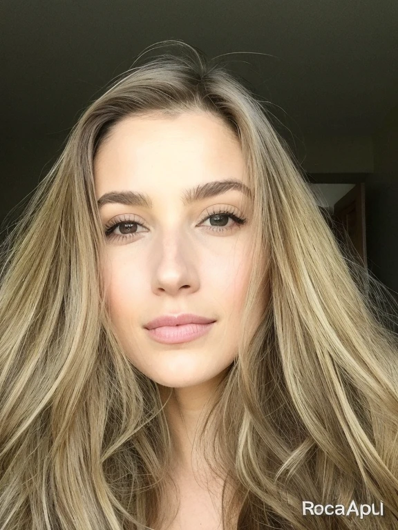 mulher loira com cabelo comprido e camisa branca, 45 anos, rosto perfeitamente iluminado, sem maquiagem cabelo ondulado, ela tem cerca de 45 anos, Retrato Sophie Mudd, 45 year old girl, Kailee Mandel, sem maquiagem, Rosto perfeito detalhado, alexa grace, staring directly at camera
