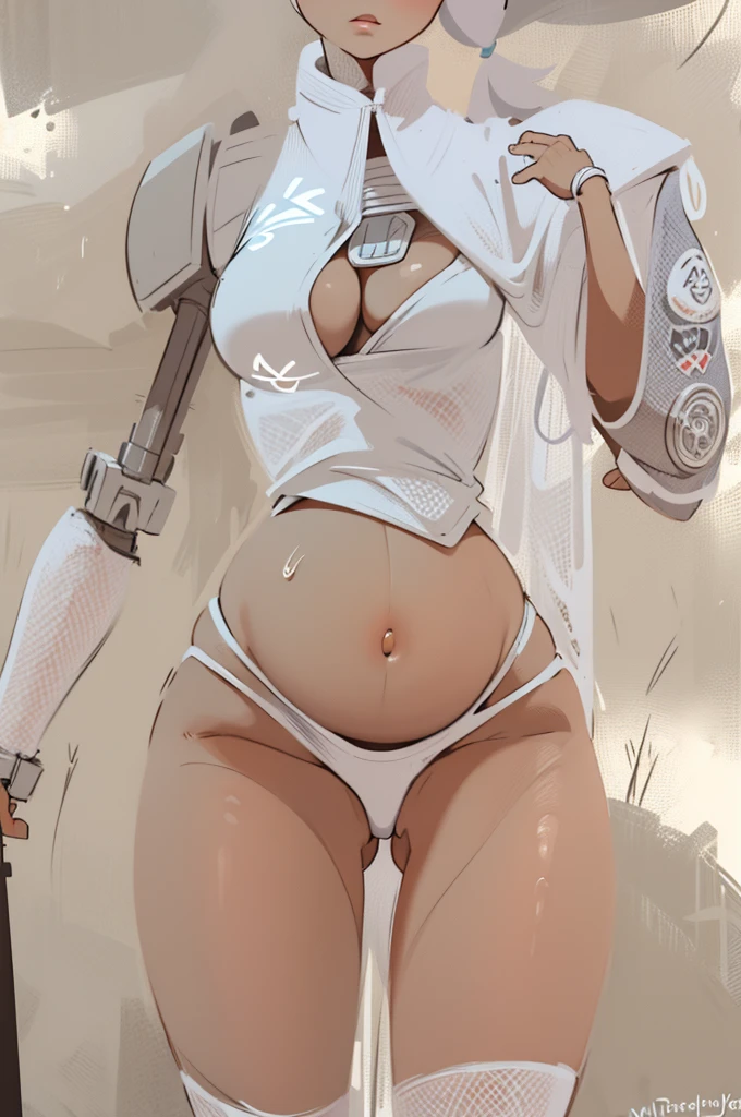 ((masterpiece)), full body, blank background, vectorized design, best quality, great design, full robot, toon, (Witchy Matriarch Mecha) With a tall, pointed hat and a cauldron-like chest, this mecha resembles a wise witch. It holds a staff with mystical symbols and emanates a calming aura. motherly figure, creative, amazing, beautiful, pretty, gorgeous, pregnant, looking down at belly, spoken hearts