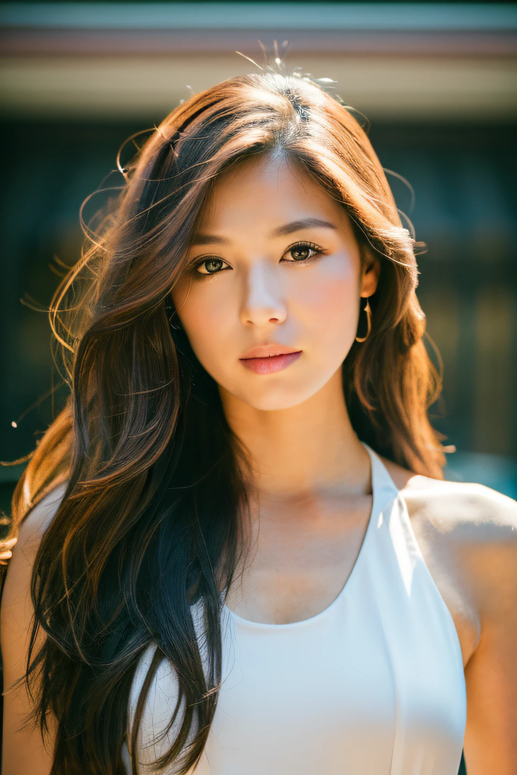 Longhaired Beauty,brace vest,head portrait
