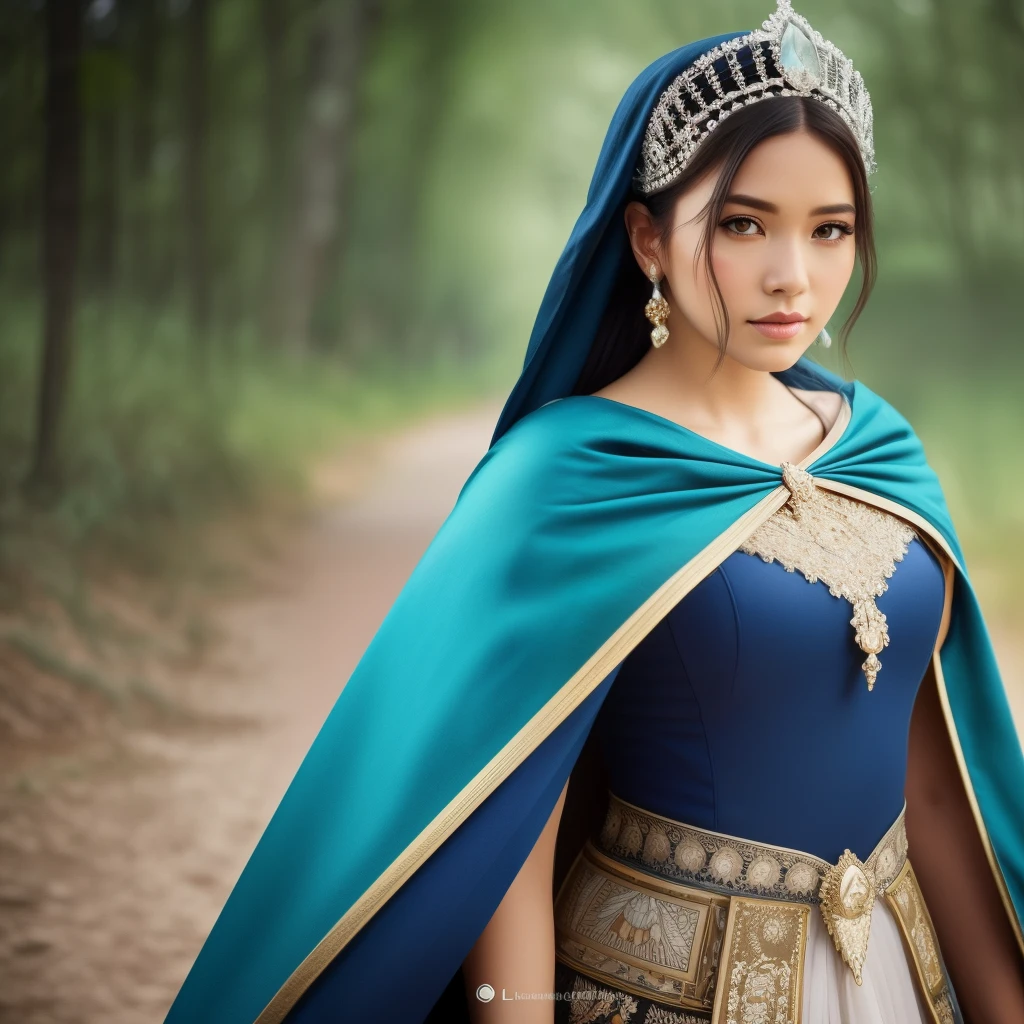 Woman with an  tiara on her head and a navy blue winter cloak with golden details, broche de floco de neve. longos cabelos pretos. rainha do inverno, princesa elfa, retrato de uma rainha elfa, rainha elfa, princesa inverno, uma rainha elfa, artgerm em artstation pixiv, bela e elegante rainha elfa, corpo inteiro. Standing in the snow in front of a large icy castle. Personagem de RPG. Era medieval. Mulher elfa. Elfa de cabelos ruivos. Olhos azuis. Elfa da floresta. Elfa Guerreira da floresta. Elfa arqueira. Arqueira medieval. Arco e Flecha. Organic Amadura. Armadura verde musgo. soft ilumination. Standing in the middle of the forest. Floresta densa. Cogumelos bioluminescentes. fantastical setting. Luz do dia. Luz solar. realces de cores quentes. Paleta verde azul e amarelo. RPG Character design. modelo ig | artgerm, :: rossdraws, obra de arte no estilo de guweiz, extremamente detalhada artgerm. corpo inteiro, fundo detalhado de um castelo, hiper detalhado, rosto detalhado, foto sincera POV, por lee jeffries, Nikon d850, filme fotografia de estoque ,4 kodak portra 400, F1 camera lens.6, cores ricas, hiper realista, textura realista, lighting dramatic, cinestill 800 (8k, Foto RAW, melhor qualidade, obra-prima: 1.2), ultra-detalhado, (pele altamente detalhada: 1.2), 8k UHD, DSLR, soft ilumination, alta qualidade.modelo ig | artgerm, :: rossdraws, obra de arte no estilo de guweiz, extremamente detalhada artgerm. corpo inteiro, fundo detalhado de um castelo, hiper detalhado, rosto detalhado, foto sincera POV, por lee jeffries, Nikon d850, filme fotografia de estoque ,4 kodak portra 400, F1 camera lens.6, cores ricas, hiper realista, textura realista, lighting dramatic, cinestill 800 --auto --s2