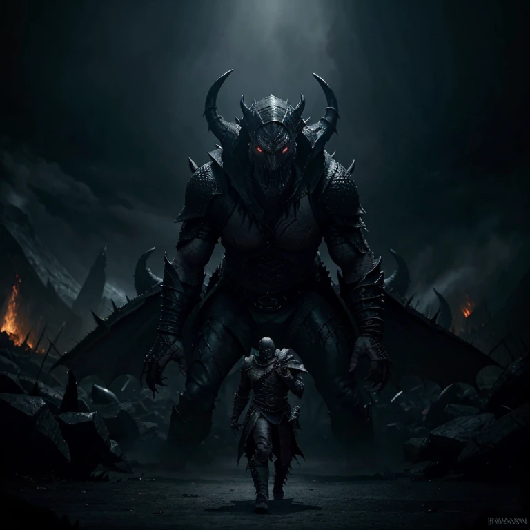 ,Darkspawn dragon age,dark and ominous,ancient and menacing,evil twisted creatures,BioWare-inspired artwork,epic fantasy the embodiment of ultimate darkness and evil.