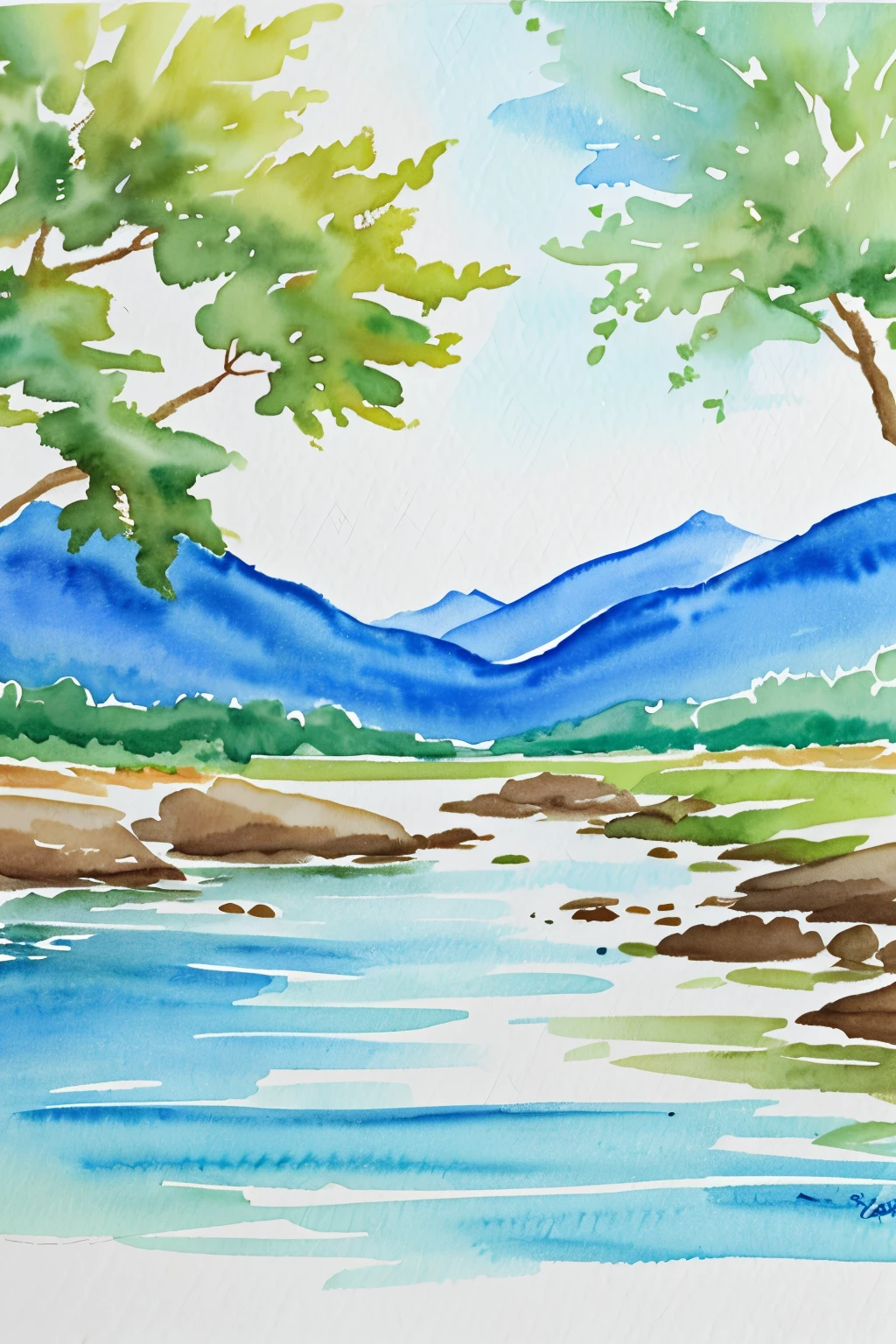 Landscape water colour