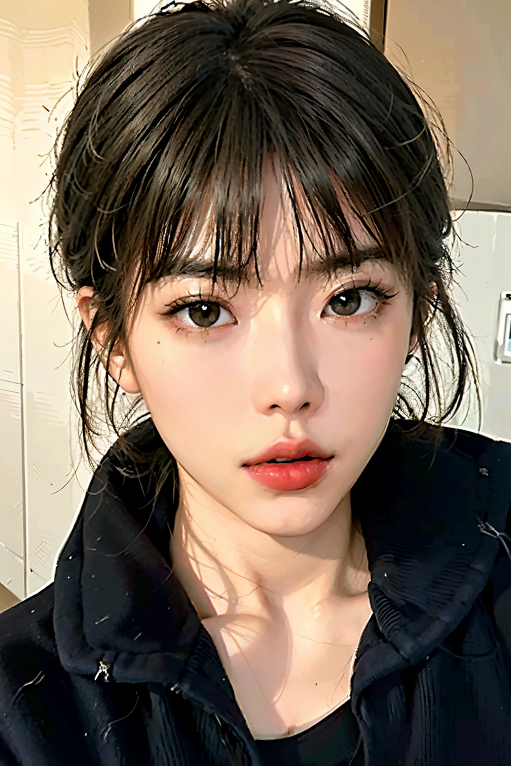 Obra maestra, La mejor calidad, semi-realista, K-pop, 1child, Dynamic Angle, dynamic pose, cinematic lighting, Cara detallada, ojos detallados, Cara hermosa, Hermosos ojos, Parte superior del cuerpo,