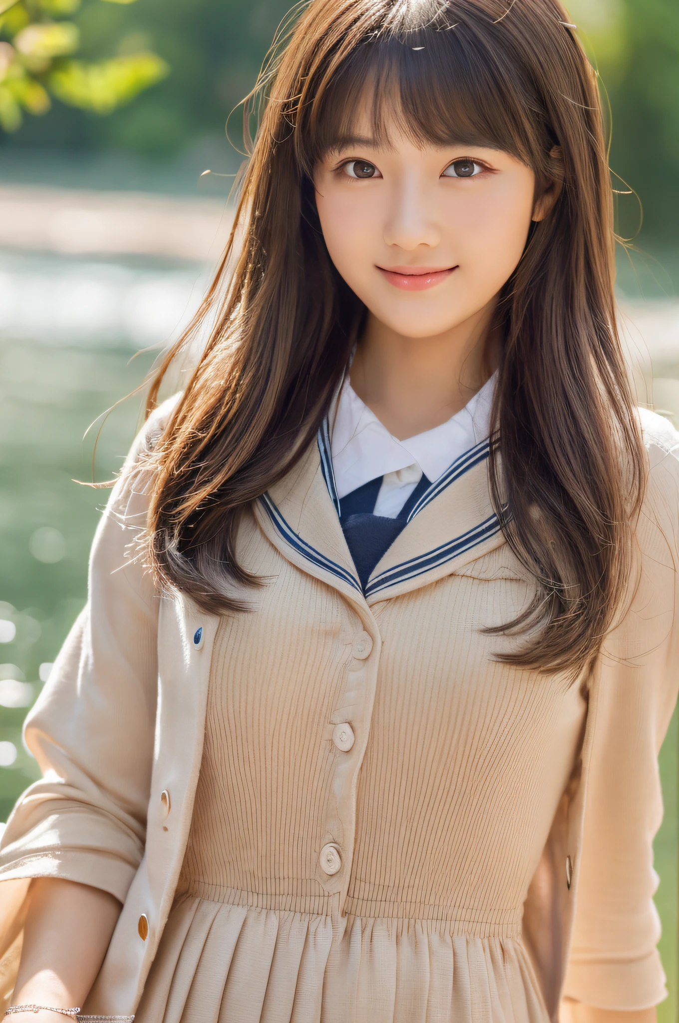 ((highest quality、8k、masterpiece:1.3)),((((cowboy shot)))),Ultra-high resolution,big eyes,Japanese,bangs,(a girl),(1 girl),((20 years old)),((facing at viewer)),(long hair),(((black sailor uniform))),grin,((sitting on chair)),(pleated mini skirt),(((pussy))),((pubic hair)),((skirt lift)),((short crew socks))