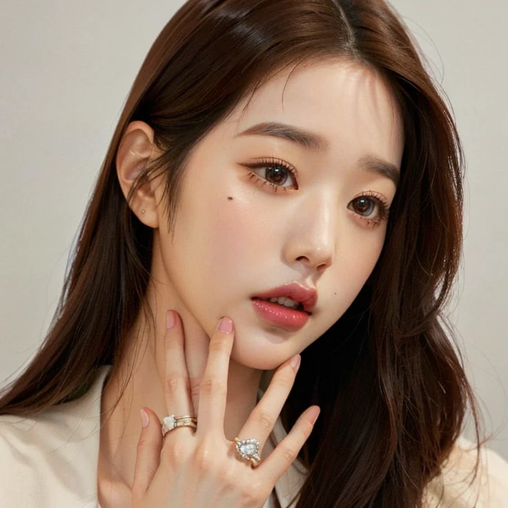 Un primer plano de una mujer con un anillo en el dedo, color de cabello rubio Bae Suzy, Song Hye - Kyo, Jaeyeon Nam, Lee Ji - Eun, Lee Ji-eun, Heonhwa Choe, Parque Ji-min, Linda actriz coreana, hwang se - on, Actriz femenina de Corea, Jinyoung Shin, Sangsoo Jeong, dilraba dilmurat