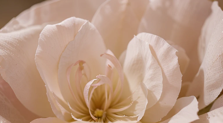 Capture a detail shot of a softly blurred floral arrangement, showcasing the delicate shapes and pastel tones that create a soft and romantic background