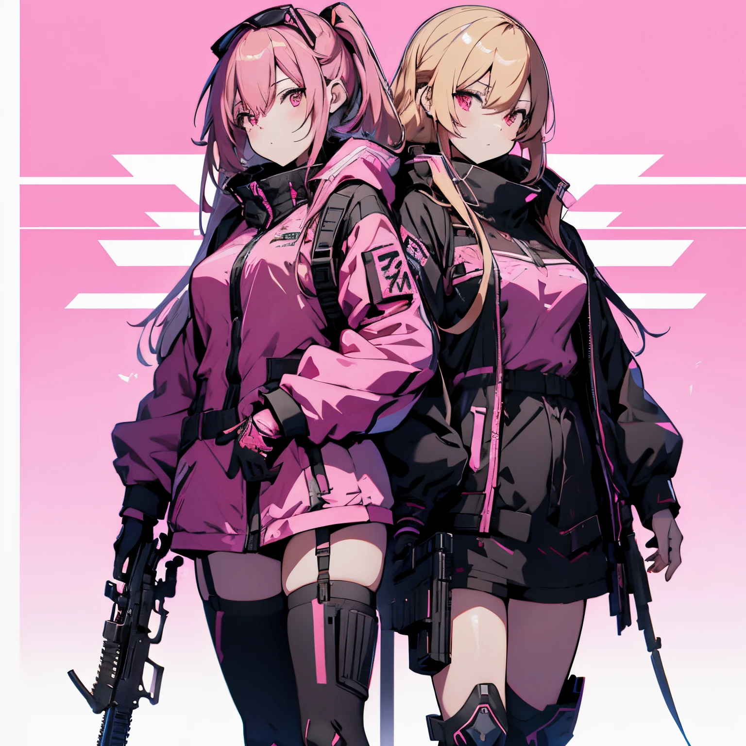 anime girl with gun in hand and pink background, best anime 4k konachan wallpaper, girls frontline style, from girls frontline, anime style 4 k, badass anime 8 k, m4 sopmod ii girls frontline, with rifle, fine details. girls frontline, girls frontline, girls frontline cg, with pistol, yandere, trigger anime artstyle