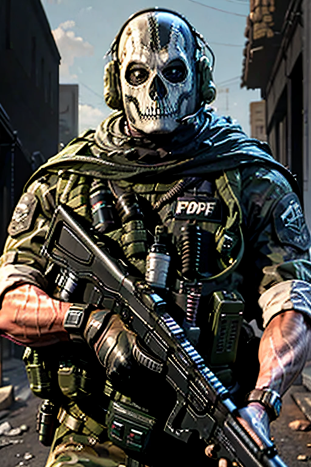 Special Force Logo, Estilo de jogo FPS, GH0st sentado na montanha