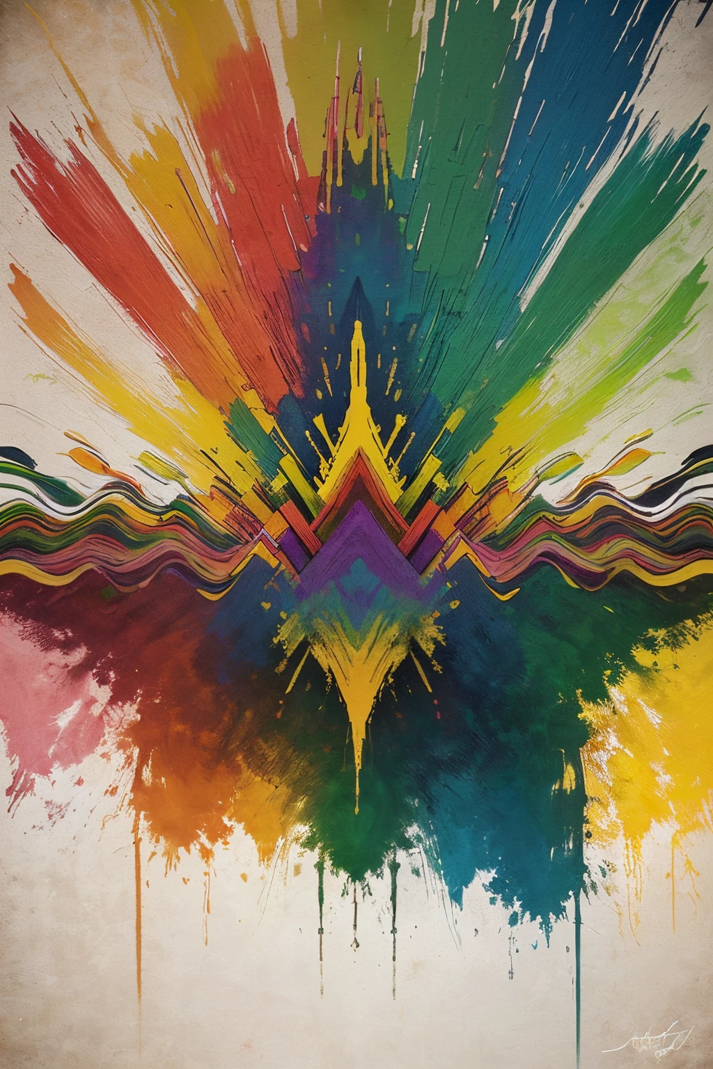 (fundo de publicidade), ((abstrato)), cores vibrantes, realista, luzes, Pintura nas cores do reggae