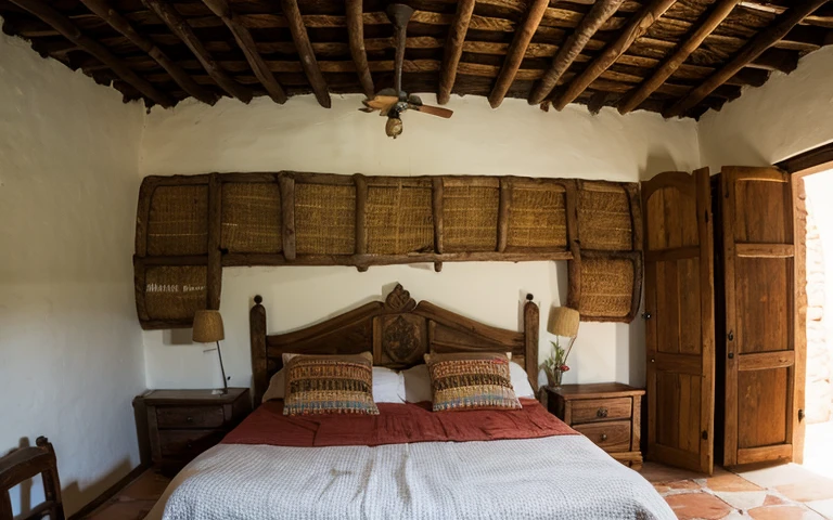 wattle and daub wall of brazilian house, rustic wall, bahia style, bioconstruction, earthen wall