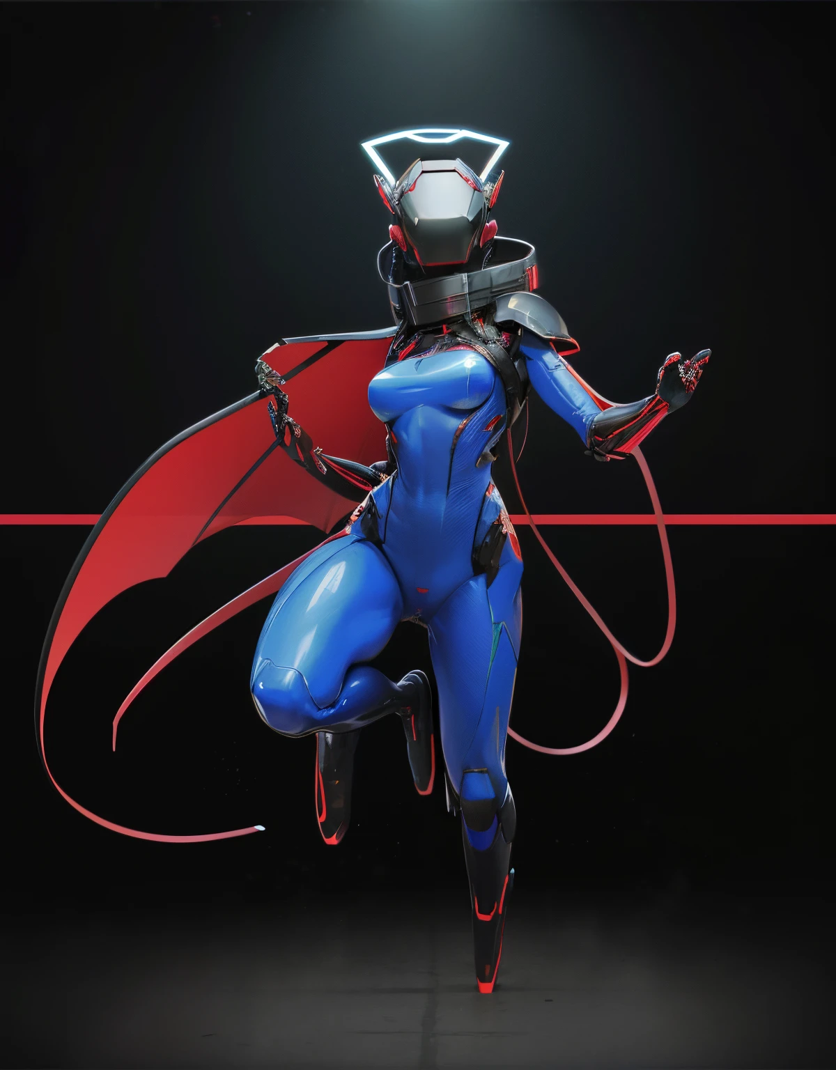 (Fierce battle with demonic beasts)、top-quality、​masterpiece、超A high resolution、(Photorealsitic:1.4)、Raw photo、***1人、Devil's Bodysuit、glowy skin、(((1 Mechanical Girl)))、With a beautiful knife、（Blue Metal Bodysuit）、（Please wear a mechanical helmet）、(beautiful forest background)、Precipitous cliffs、(Small LED)、((super realistic details))、portlate、globalillumination、Shadow、octan render、（One-Eyed Scouter）、8K、ultrasharp、Colossal tits、Raw skin  exposed in cleavage、metals、Details of complex ornaments、Japan details、highly intricate detail、Realistic light、CGSoation Trends、Red Eyes、radiant eyeacing the camera、(Fierce battle with aliens)neon detailechanical limblood vessels connected to tubeechanical vertebrae attached to the back、mechanical cervical attaching to neck、(Wires and cables connecting to the head)、Gundam、Small LED、,Mechanical thighs、Toostock、（Hands are also made of machines）、（Please wear a mechanical helmet）、(Fierce battle with aliens)、