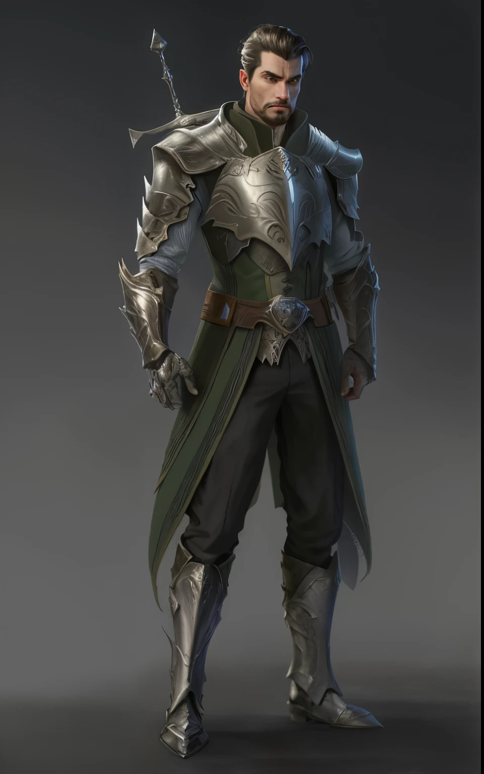 veja uma imagem intitulada'pessoa'em nossa galeria de arte de personagens com designs oficiais de personagens, arte conceitual, e conceito de personagem promocional, arte do personagem, design de personagens,, personagem de fantasia complexa, armadura de fantasia muito elegante, conceito de personagem de fantasia heroica, Elfo Ranger Masculino, um paladino masculino humano, armadura de fantasia, guerreiro de fantasia em armadura completa, armadura de fantasia detalhada, conceito de personagem de fantasia