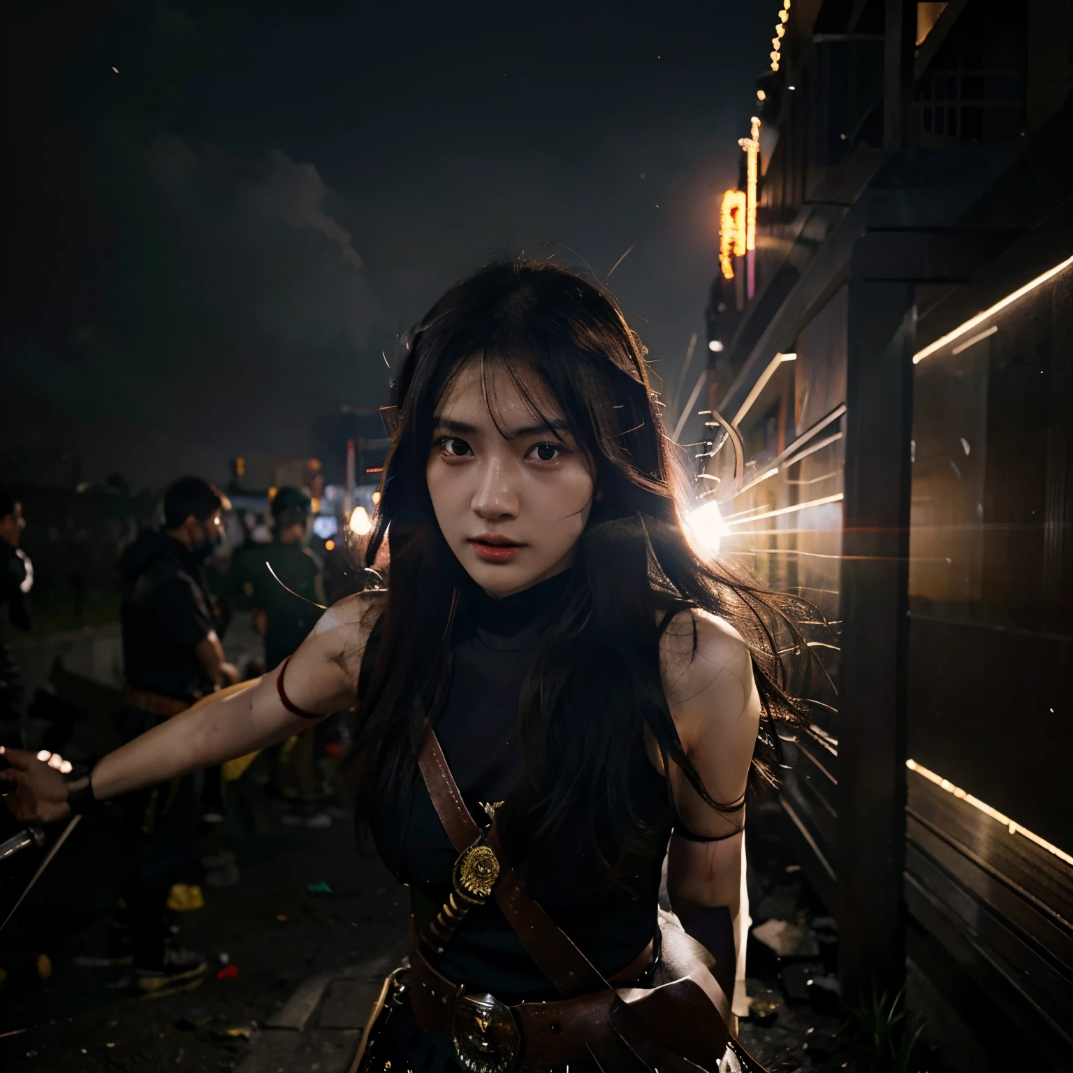 Buda,shuumatsu no valkyrie, dynamic pose wounded in battle,sorindo e brilhando,arte digital, estilo indiano,anime tumblr,HD