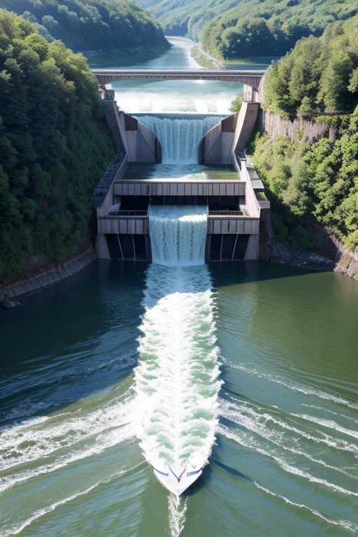 standalone hydropower electric generator in river