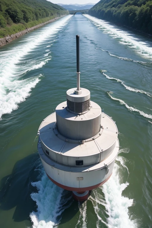 standalone hydropower electric generator in river