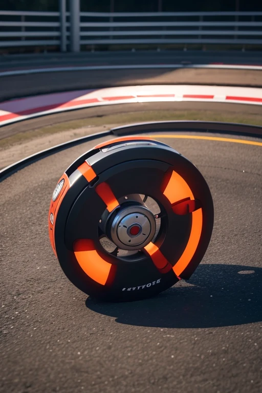 device that rotates in circles as a magnet rolls along a track