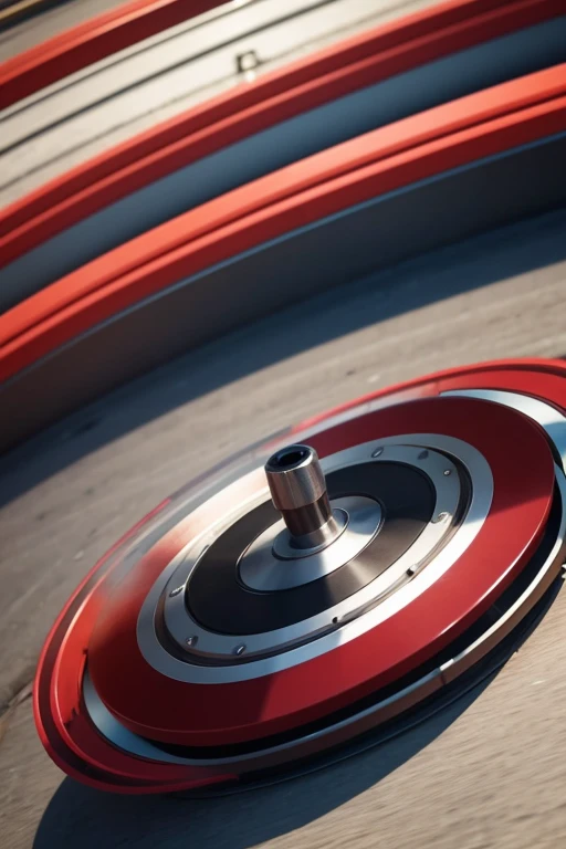 device that rotates in circles as a magnet rolls along a track
