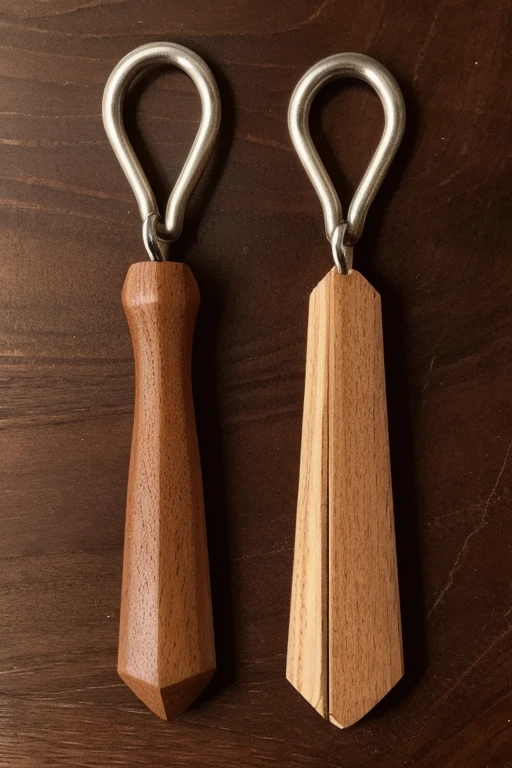 wooden two-pronged hook