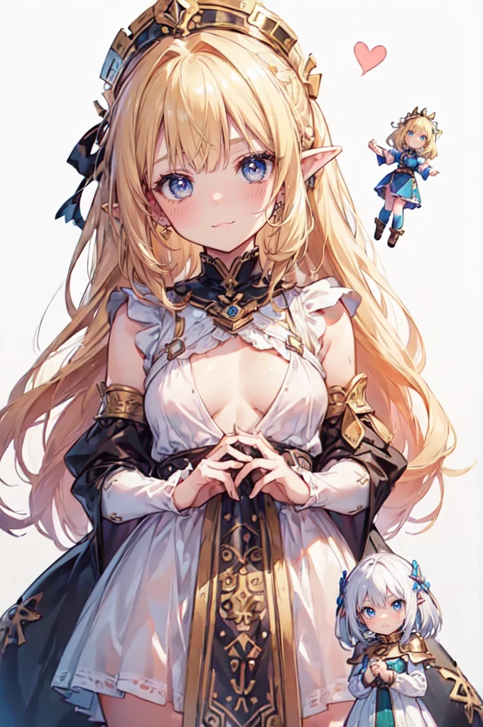 (2girls:1.8), (giantess:1.2), (minigirl:1.3), (height_difference:1.8), (size_difference:1.3), a giantess looking down at a minigirl on a cabin, house, table, a giantess, tall woman, elf, elfgirl, from below closeup, (underboob closeup), heart symbol, cute, (long hair:1.2), (tall), (miniature women: 1.4), armor, gambeson, knight, miniature woman on a hill, (rear_end:1.2), (multiple girls), tiny crowd of adventurers