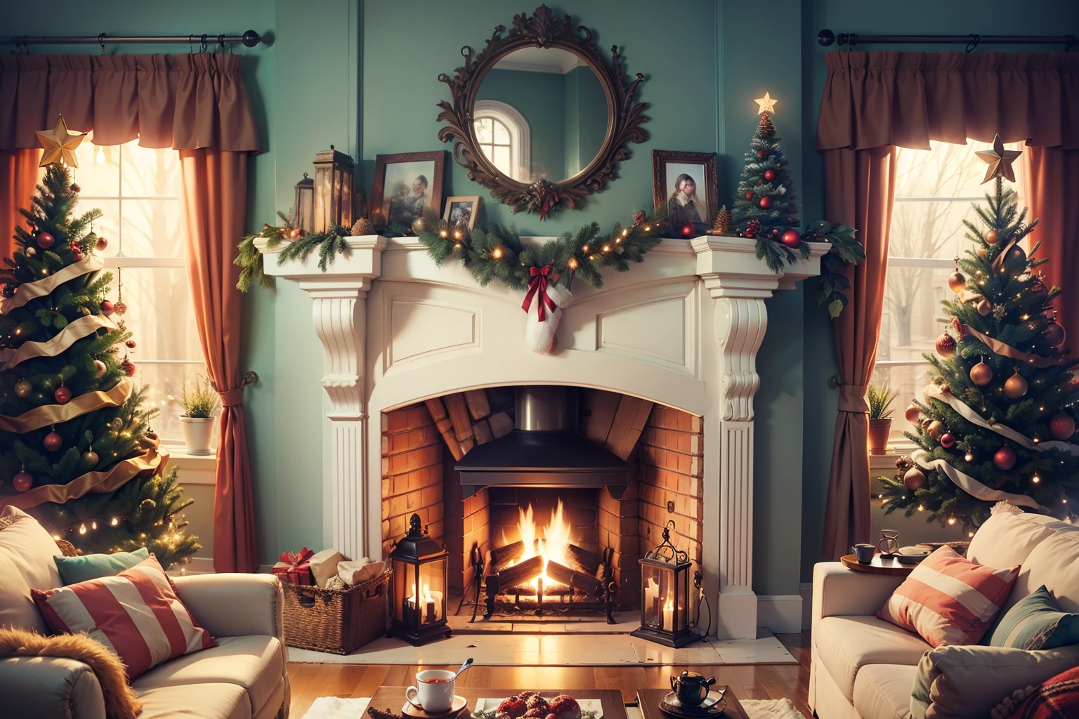 christmas fireplace --auto --s2