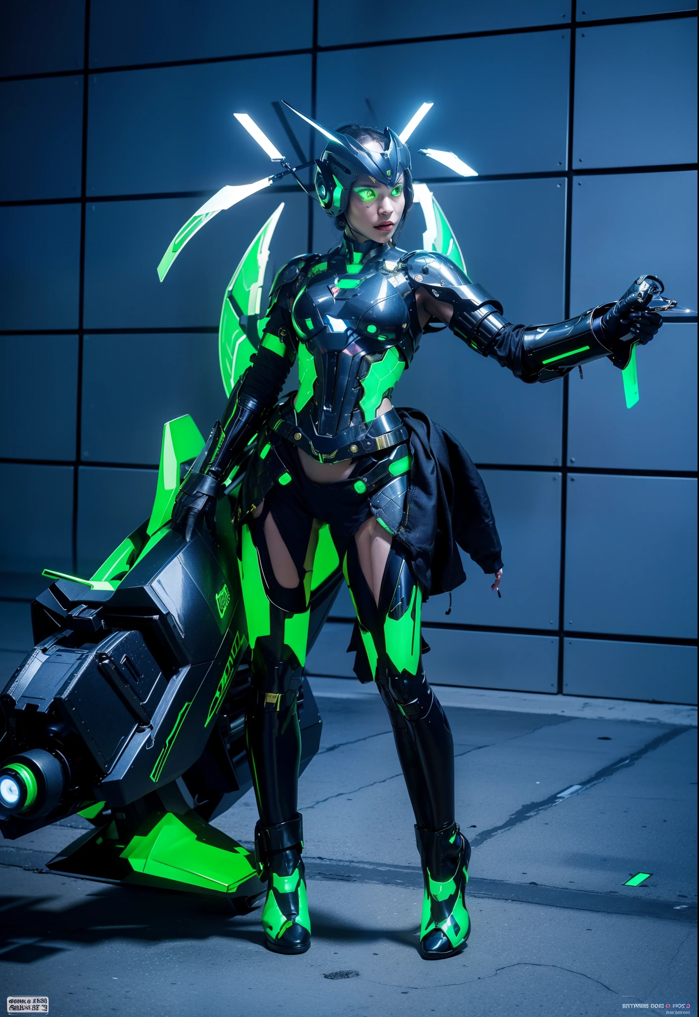 Boutique,best quality,Gold jewelry,(slip out feet),Fairy skin,(Fidelity :1.2),Standing,Super Detailed,realistic,High quality,Movie Light,Ray tracking,Ultra HD,Upper body, A futuristic Iron Man mech,Cinema lenses,Tank battery,launch equipment,Large-caliber artillery,ross tran 8 k,Mecha tank network armored fighting vehicle girl,Wearing a cyberpunk endurance helmet,There a breathing light on the body,The future armor shiny,Hand-held cannon