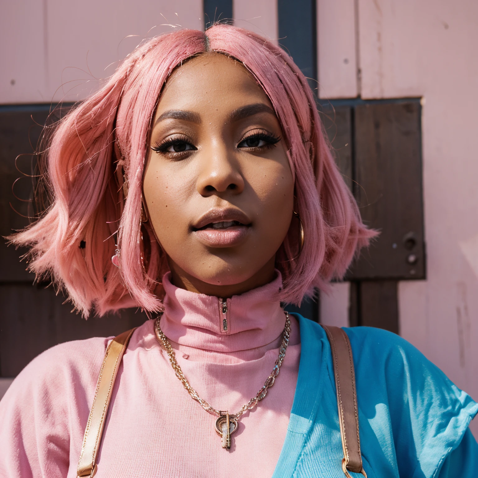 Nikki Minaj holding the key to a pink city called gag city