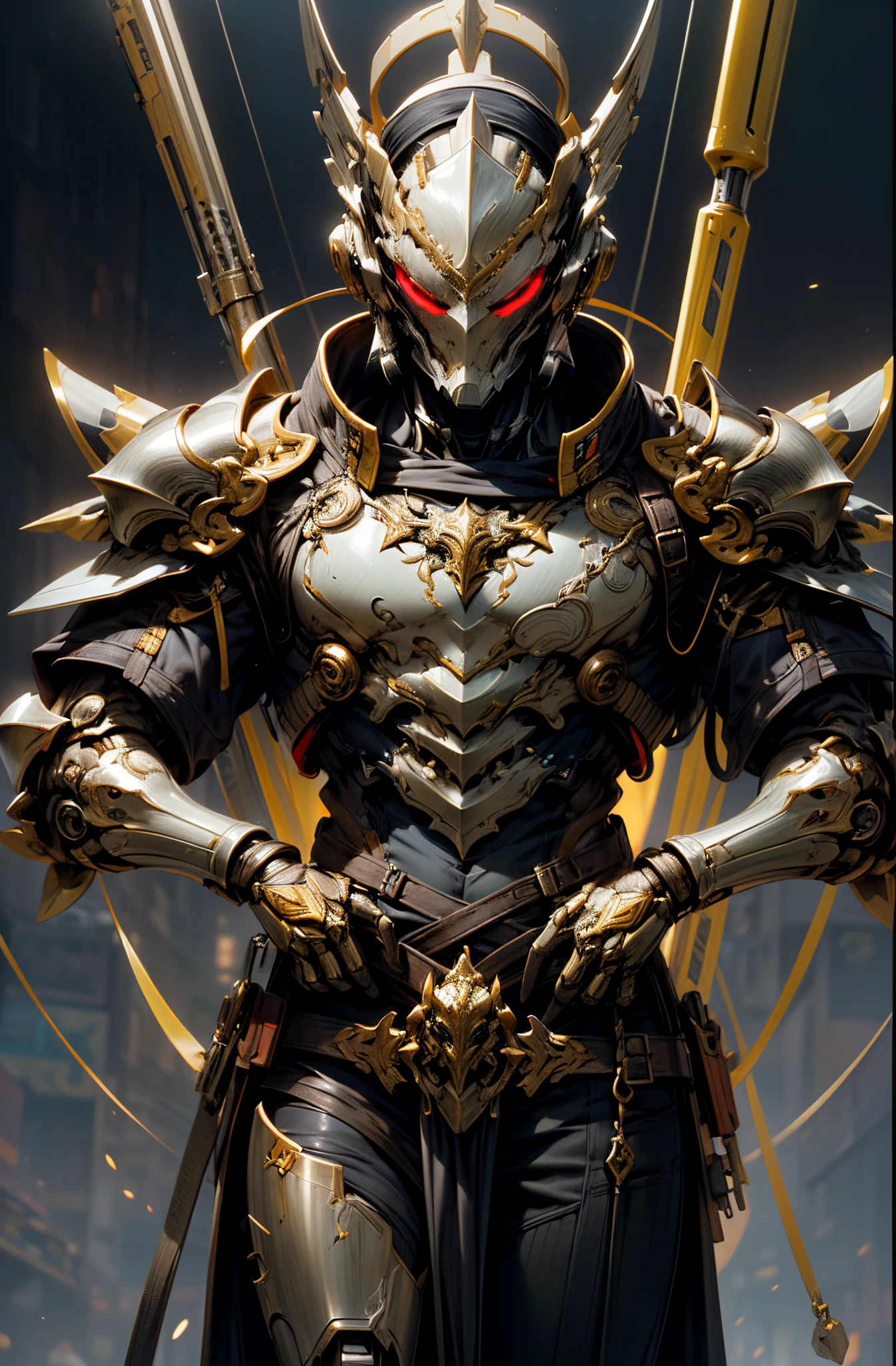 (((An epic and visually stunning digital anime masterpiece featuring a sylphlike masculine ((male:1.5)) decorated military soldier clad in a sleek yet tactical armored yet decorated leather military trench coat:1.2))), (((flat masculine male chest:1.5, mechanical mecha knight head with a narrow visor:1.5))), (((the character adorned in a (scifi tactical armored open front trench coat with a built in exoskeleton, hood pulled up) (over a form fitted armor plated yet super sleek and revealing under suit with waist cut outs), the armor plating on the upper arms and shoulders beautifully engraved))):1.4. The image showcases the intricacies of the character’s armor and clothing:1.5, ((capturing their flamboyant essence and heavy mecha aesthetic:1.2)). The character also possesses an androgynous charm, (((with slim yet heavily muscled physique:1.2, sylphlike with a sleek waist, toned yet beautifully sleek cybernetic arms:1.3, mechanical arms and legs:1.3, mecha muscles:1.3))), looking at viewer, (((brass metal armor and brown leather, dieselpunk:1.3)))