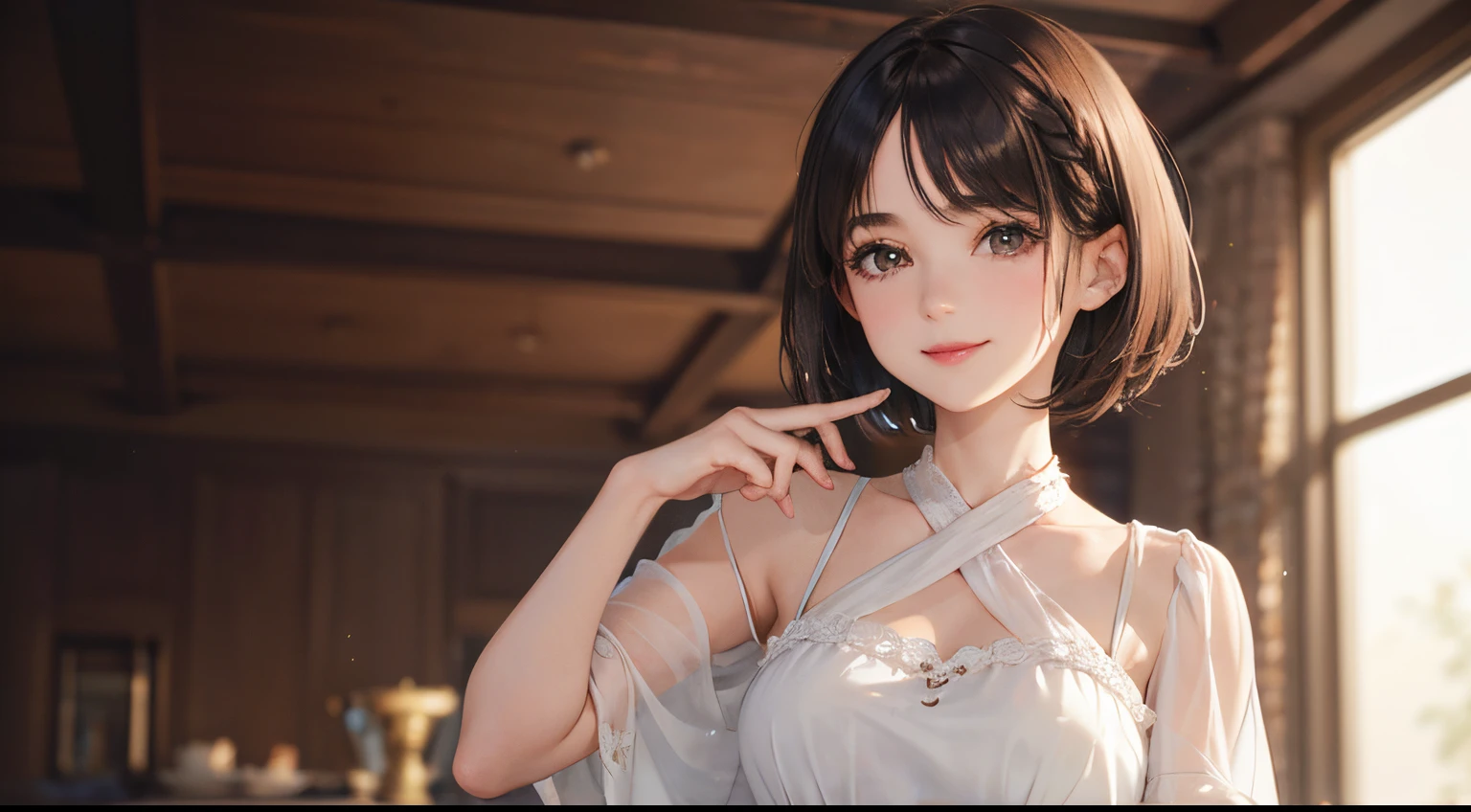(realisticity: 1.2), best quality, 8K UHD, masterpiece, highres, cg,
1girl, Garena free fire gameplay, kelly awakening, sword, wavy short hair, black hair red polish on the hair below,
solo, jewelry, earrings, hair ornament, splashing, upper body,
lighting, candid, Photograph, high resolution, 4k, 8k, Bokeh,