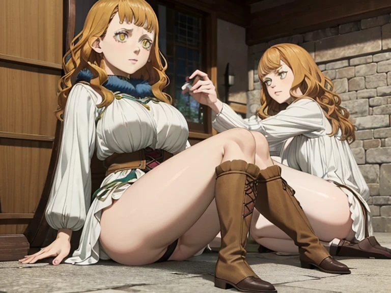 Black clover mimosa vermillion sit on his slave lick her brown boots