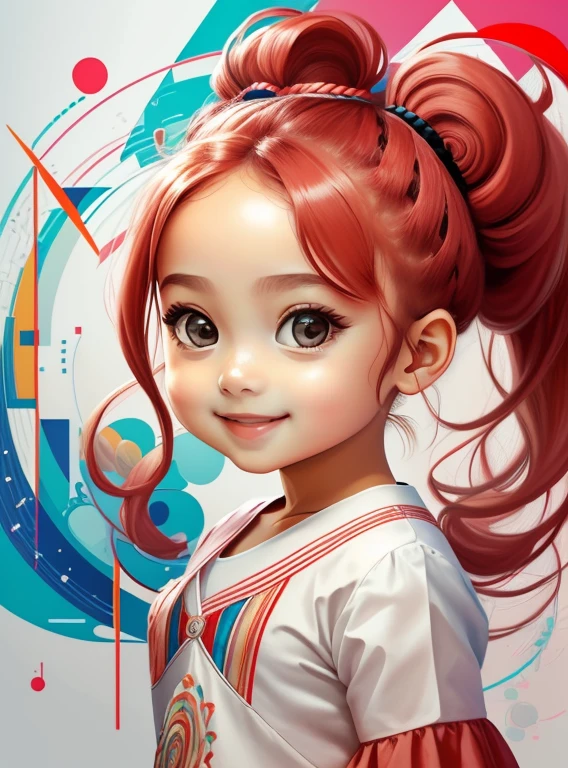 (cute baby girl smiling with ponytails playing drums) stylized identical to 1940 |)), acolchoamento ,multidimensional geometric wall PORTRAIT, arte, Chibi,
Yang016K, lindo,(( cor vermelha predominante, rosa e branco))
Primary works, qualidade superior, melhor qualidade, Arte Oficial, Lindo e Estetaduardo Kobra acolchoamento ,multidimensional geometric wall PORTRAIT, arte, Chibo,detalhes