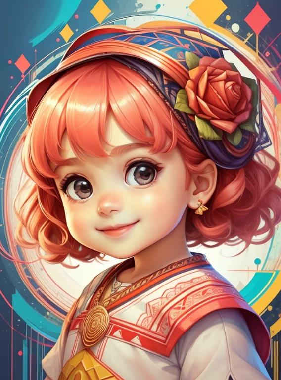 (cute baby girl smiling with a drums) stylized identical to 1940 |)), acolchoamento ,multidimensional geometric wall PORTRAIT, arte, Chibi,
Yang016K, lindo,(( cor vermelha predominante, rosa e branco))
Primary works, qualidade superior, melhor qualidade, Arte Oficial, Lindo e Estetaduardo Kobra acolchoamento ,multidimensional geometric wall PORTRAIT, arte, Chibo,detalhes